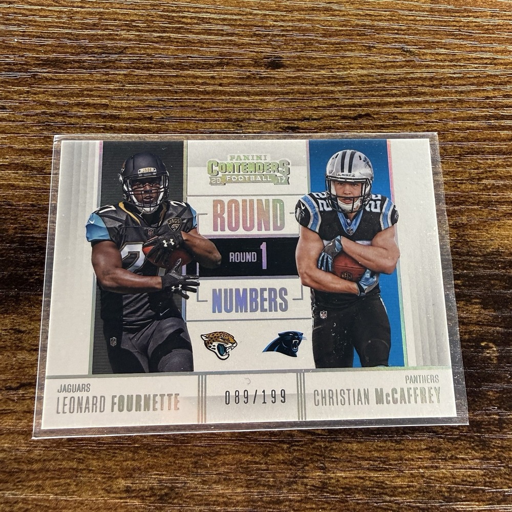 2017 Contenders Round Numbers Silver /199 McCaffrey Fournette RC RN-2